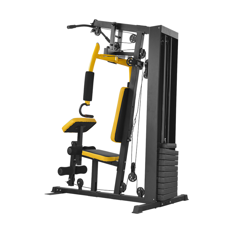 Home Gym With Leg Press - # 多機能ホームジムステーション全身トレーニング機器チェストプレスラットプルダウンレッグカール総合トレーニングマシン