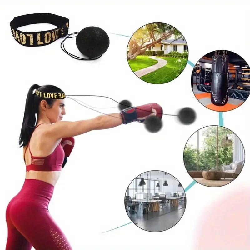 Home Gym Garden - 1/3 個ボクシングスピードボールヘッドマウント Pu パンチサンダトレーニングハンドアイリアクションホームサンドバッグフィットネス機器ジムムエタイ
