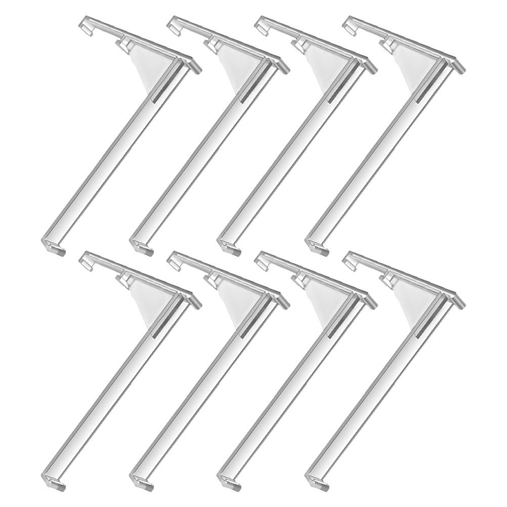 Vertical Leg Press - 8個入り透明バランスクリップ プラスチックカーテン位置決めクリップ 縦型ブラインド隠しブラケット交換用 外側取り付け窓ブラインド