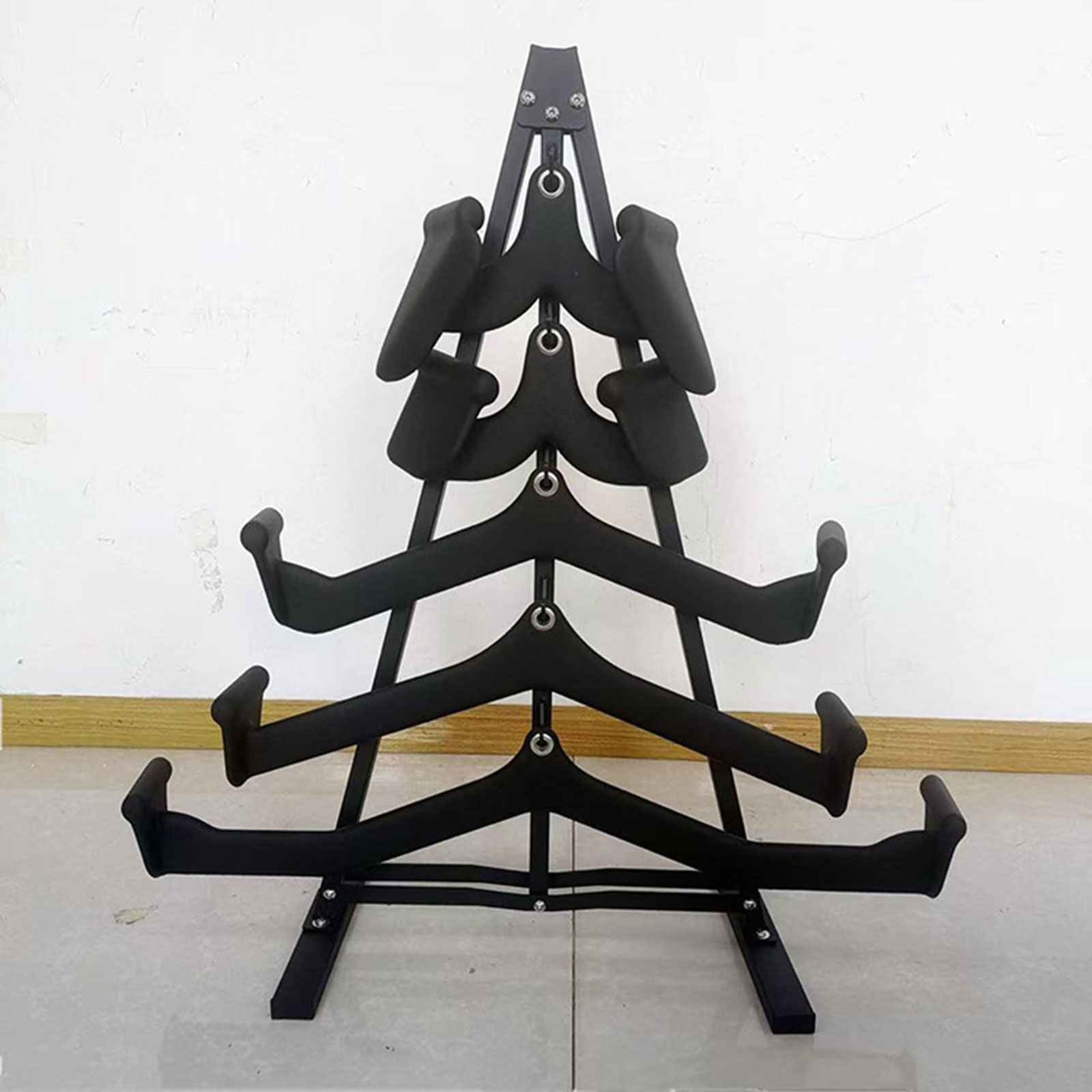 Home Gym Lat Pulldown - ラットプルダウンバーオーガナイザー（フック付き）ホームジム収納ラック、ラットアタッチメント用フック8個、ケーブルアタッチメントラック、ジムアクセサリー