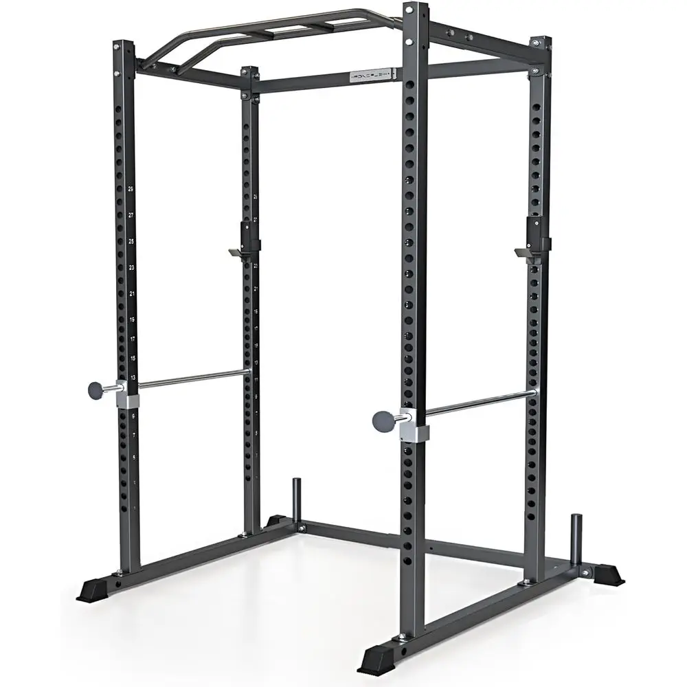 Home Gym Lat Pulldown - 多機能スクワットラック（頑丈な安全バーとJフック付き）-オプションでラットプルダウンとランドマインアタッチメント-ホームジムパワースタジオC