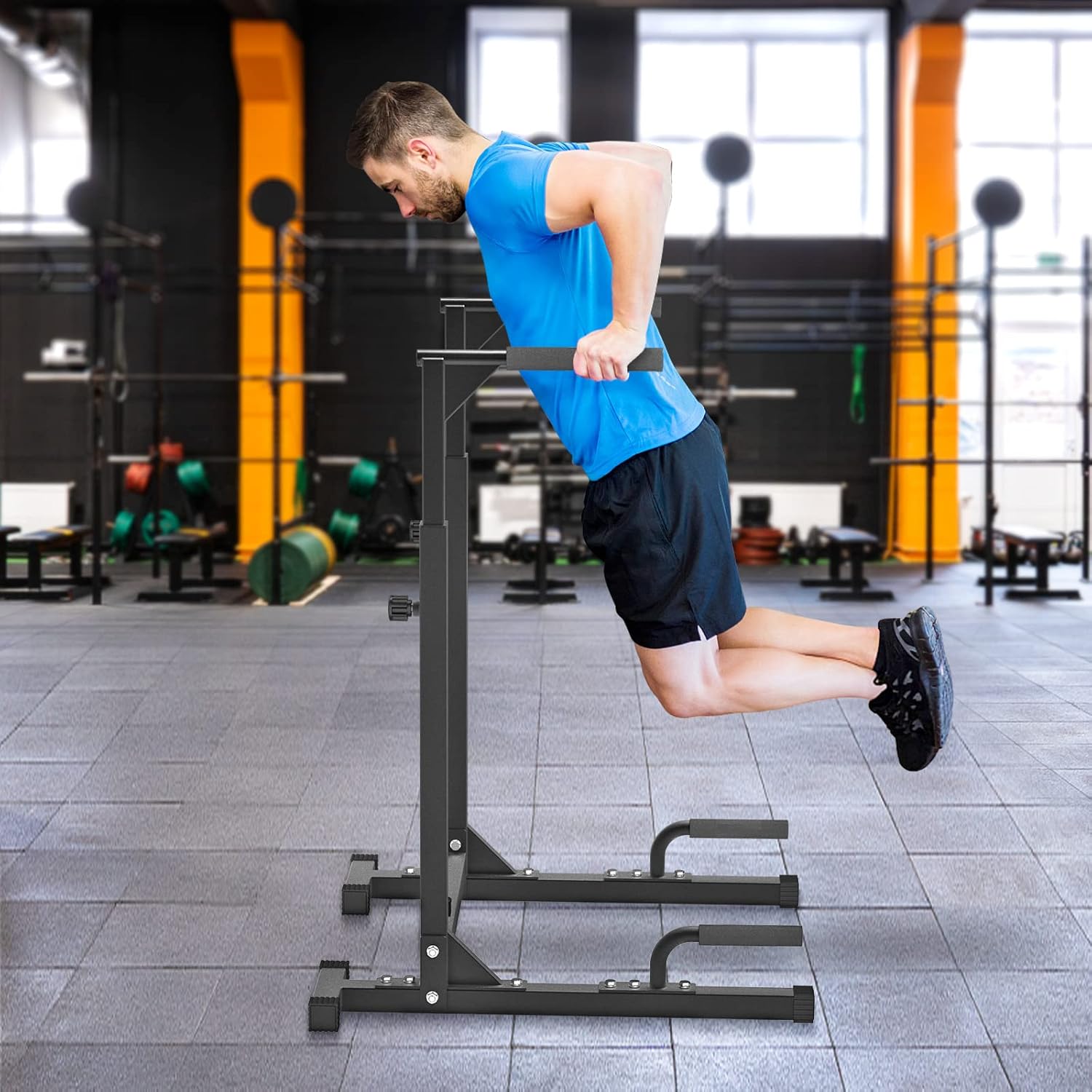 ホームジム用メタル製プッシュアップ/ディップスバー、体操・筋 - Home Gym With Leg Press のレビューと価格