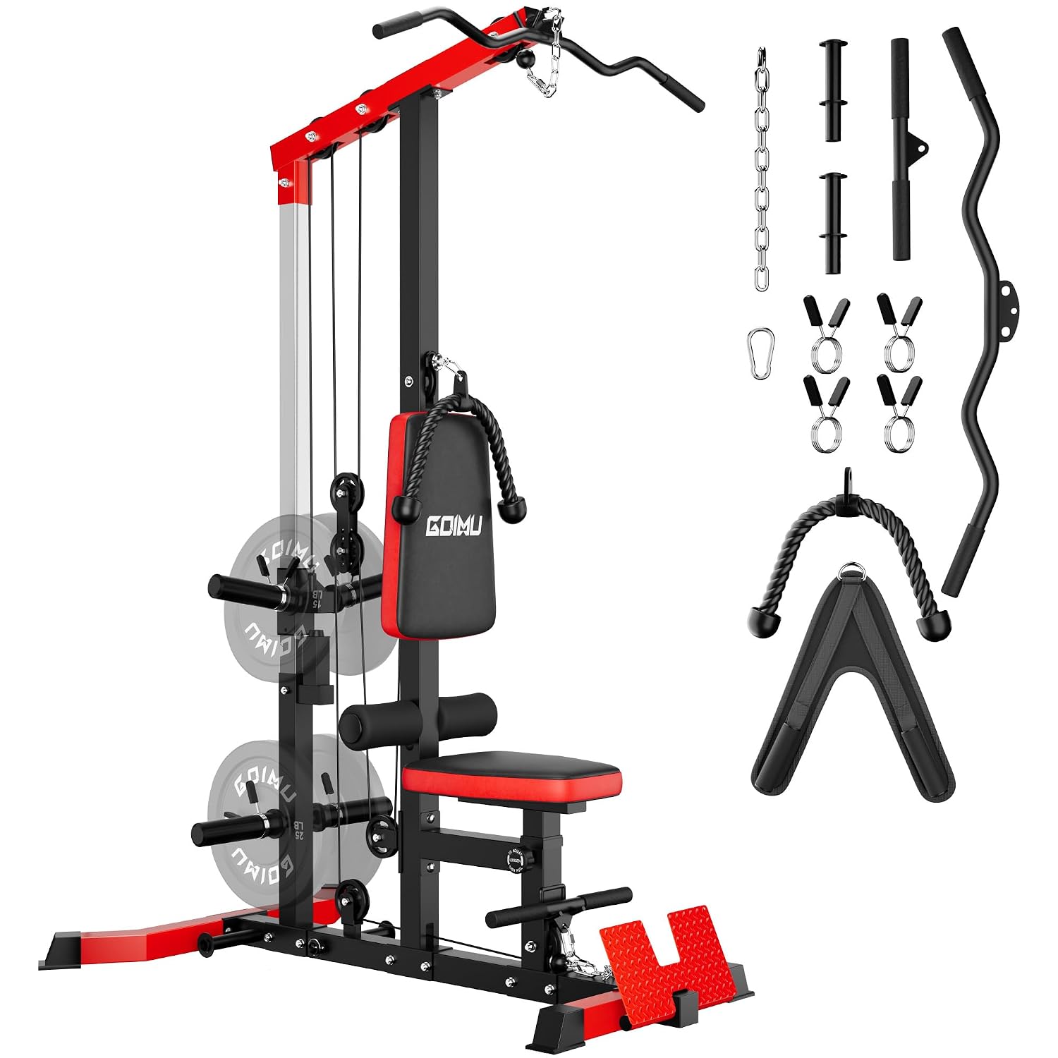 LATプルダウン＆ローイングケーブルマシン（ABクランチ付き - Home Gym Lat Pulldown のレビューと価格