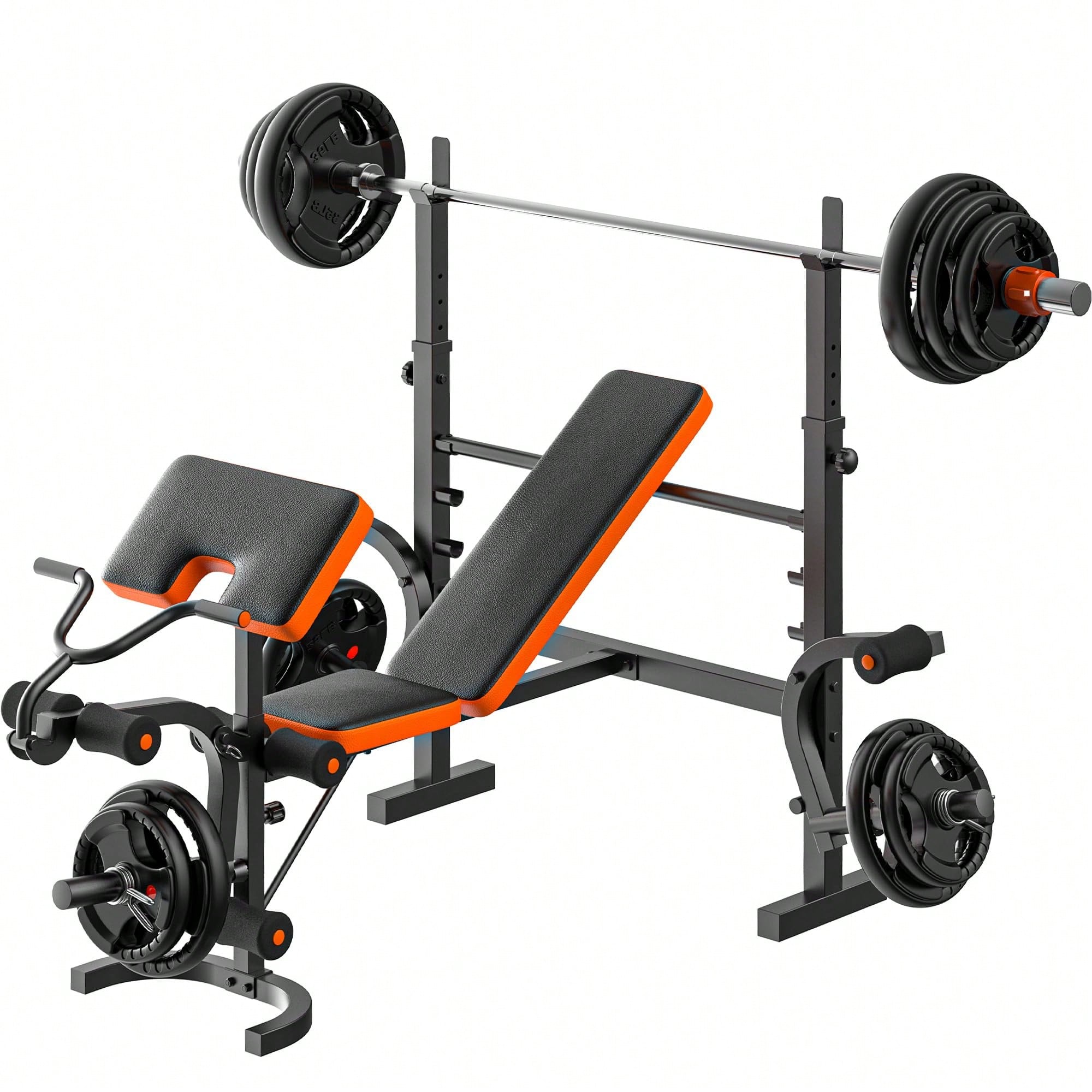 GIKPAL ウェイトベンチ、レッグエクステンション付きベン - Home Gym With Leg Press のレビューと価格