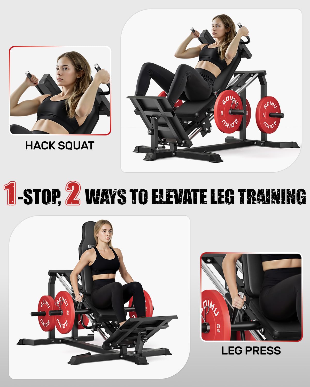 L5レッグプレスハックスクワットマシン、30度傾斜ホームジム - Home Gym With Leg Press のレビューと価格