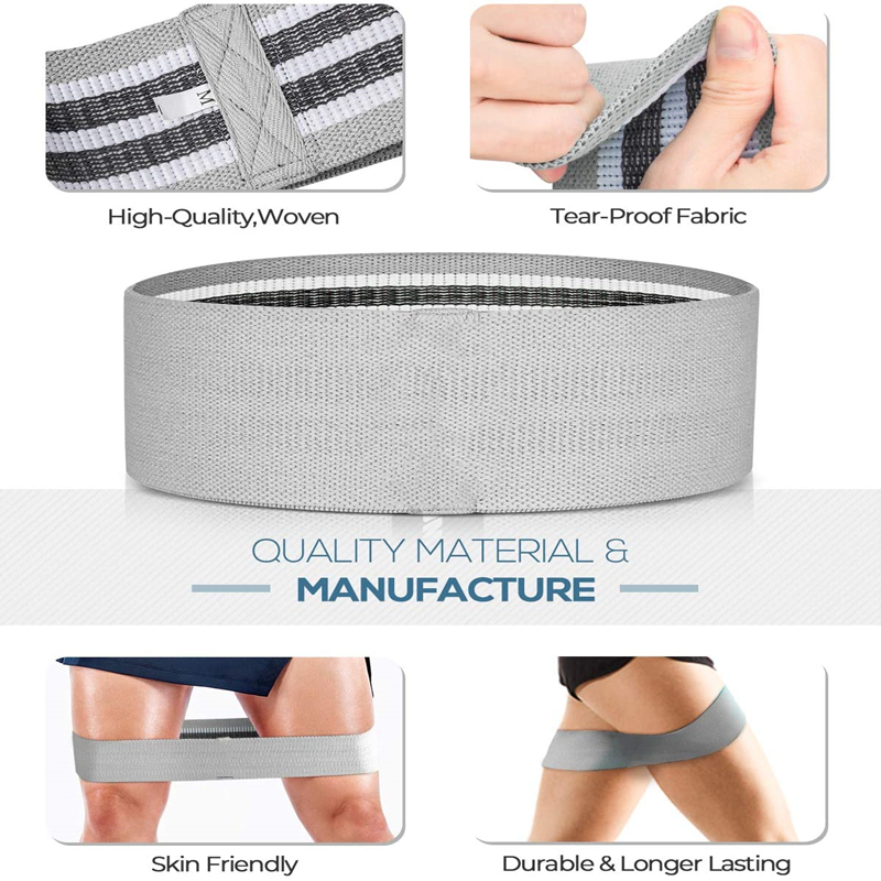 3個女性男性生地抵抗バンドセット弾性スポーツヨガフィットネス - Home Gym Garden のレビューと価格