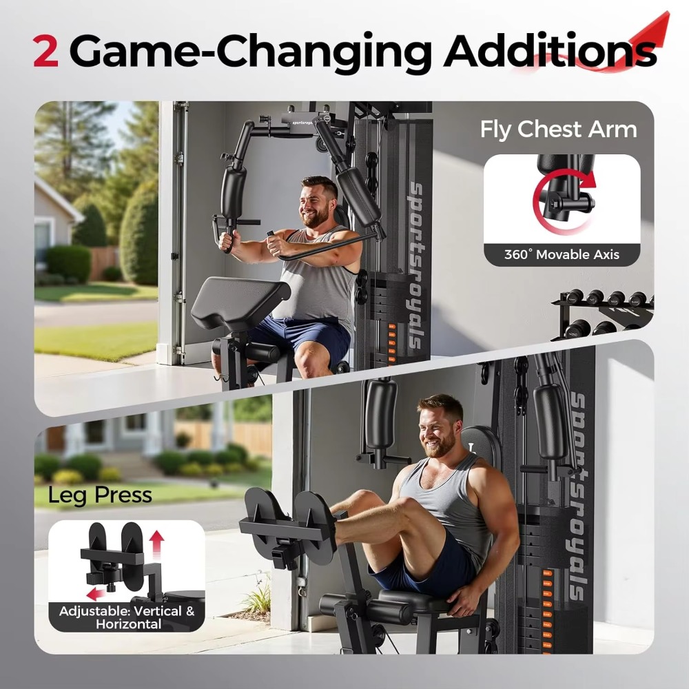多機能ホームジム 150LBウェイトスタック 全身ワークアウ - Home Gym Cable Machine With Weight Stack のレビューと価格
