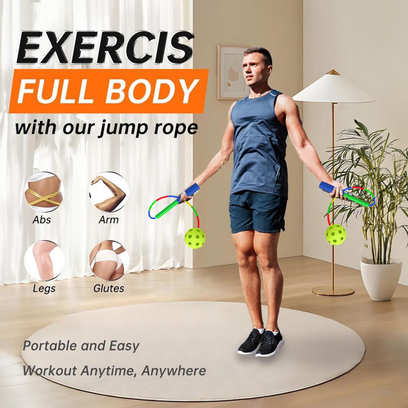 コードレスボール付き縄跳び、ワークアウト器具、ジム、エクササ - Home Gym Kids のレビューと価格