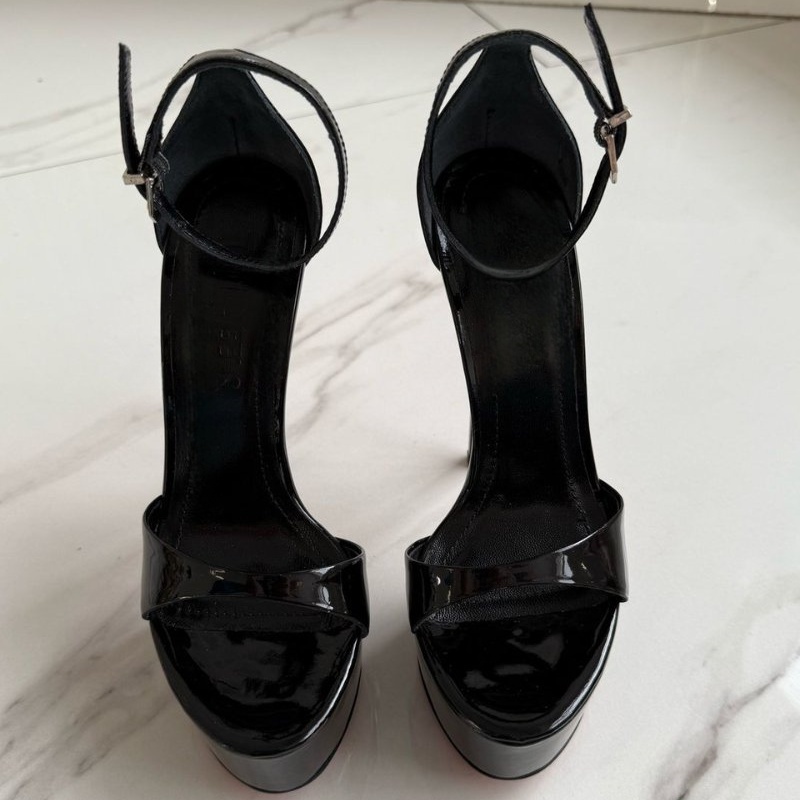 レディースサマーハイヒールサンダル、ラウンドトゥ、ピープトゥ - Ankle Strap Attachment のレビューと価格