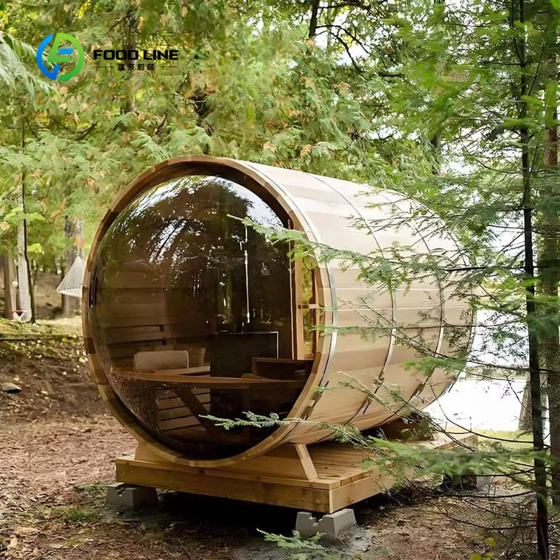 カスタマイズ可能な5人用高級屋外カナダ産杉製バレルサウナキッ - Sauna Home Gym のレビューと価格