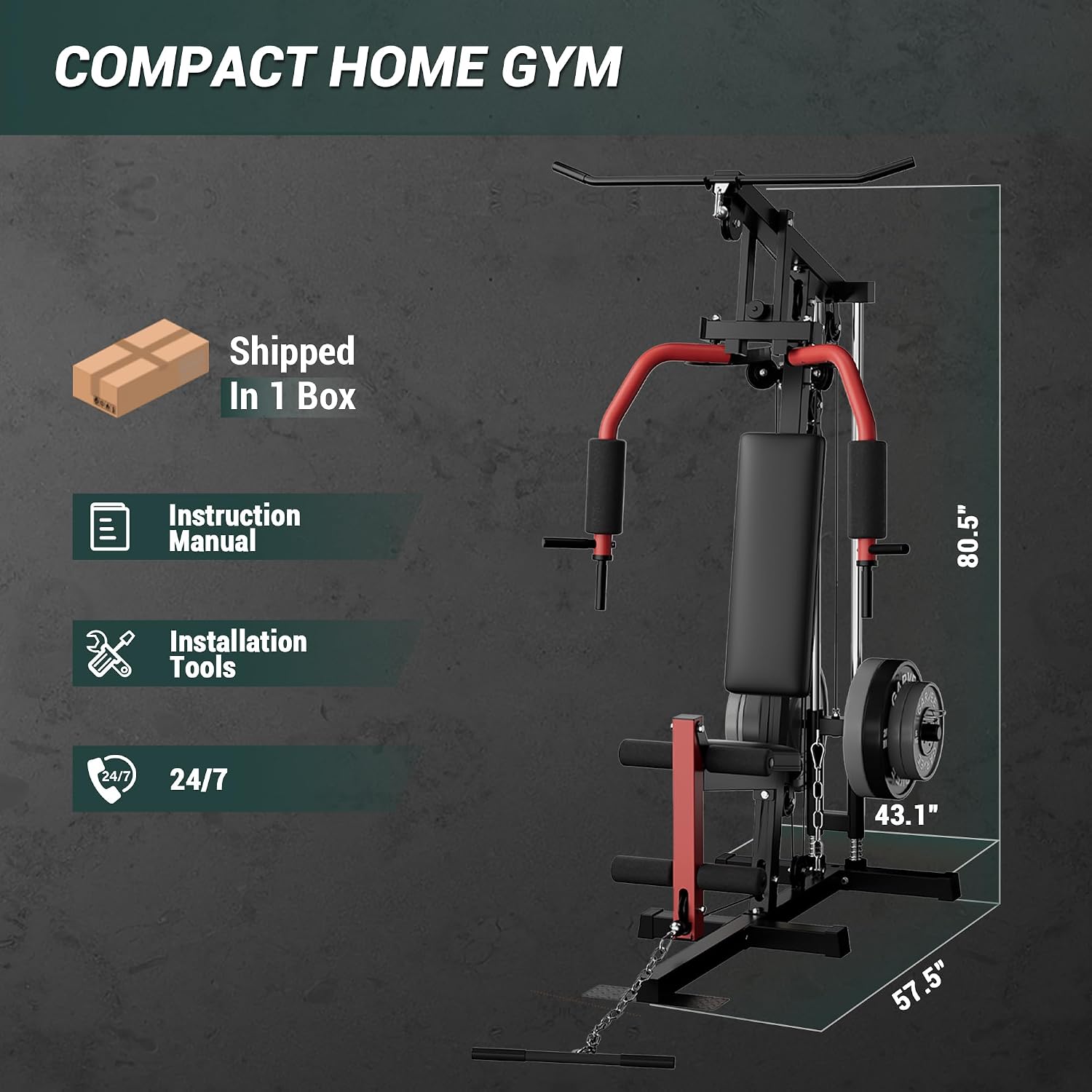 全身トレーニング用ホームジムマシン（ラットプルダウン、チェス - Home Gym With Leg Press のレビューと価格