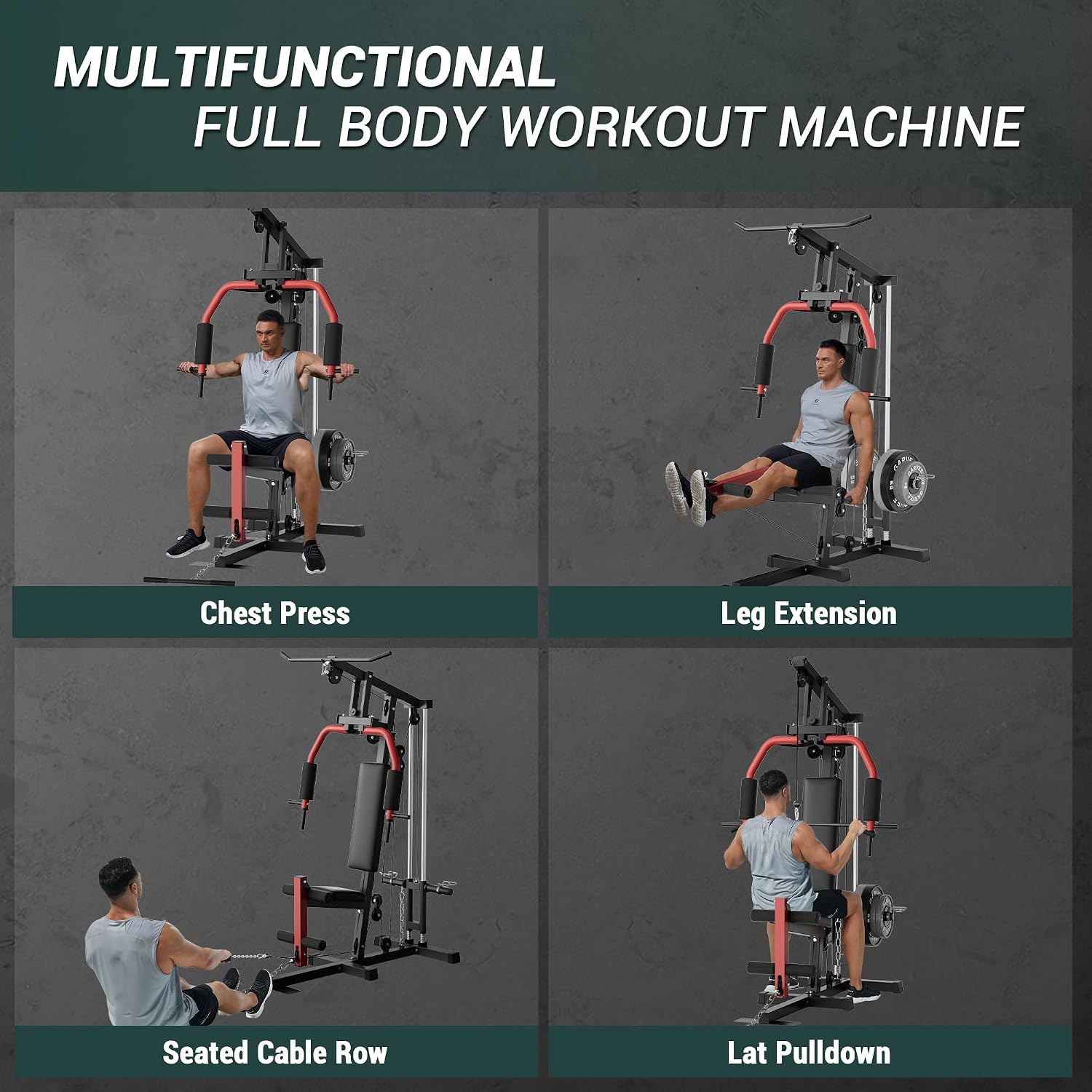 全身トレーニング用ホームジムマシン（ラットプルダウン、チェス - Home Gym With Leg Press のレビューと価格