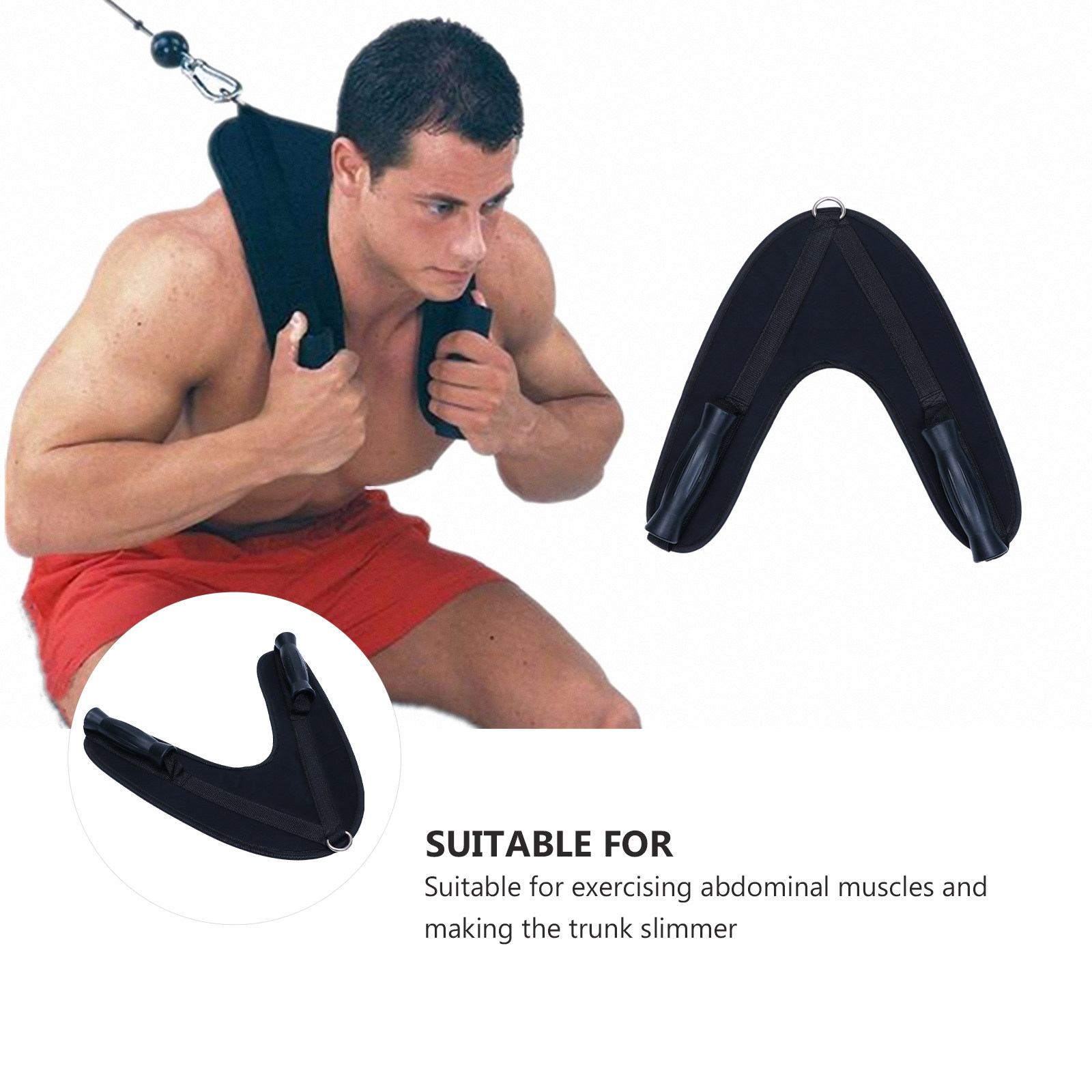 1個入りアブクランチハーネス 高品質PVCナイロン製V字型腹 - Home Gym No Equipment のレビューと価格