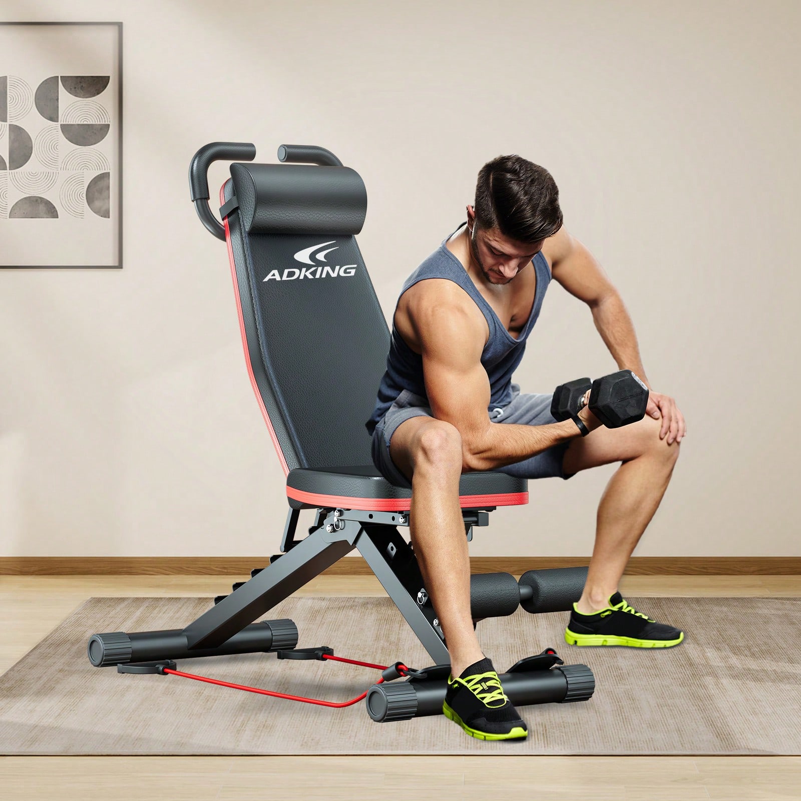 標準ウェイトベンチ、プレッチャーカールパッドとレッグデベロッ - Home Gym With Leg Press のレビューと価格