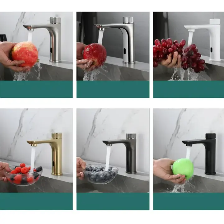 # モダンな自動赤外線センサー付き洗面台蛇口 スマートステン - Home Gym Gold のレビューと価格