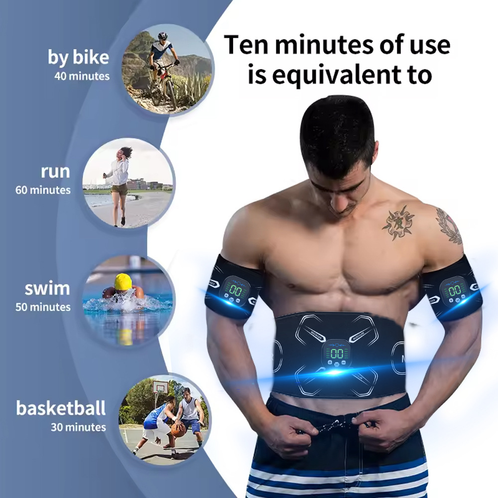 EMS 筋肉刺激装置腹部トレーナー腹筋トナー腕腹脚エクササイ - Home Gym Garden のレビューと価格