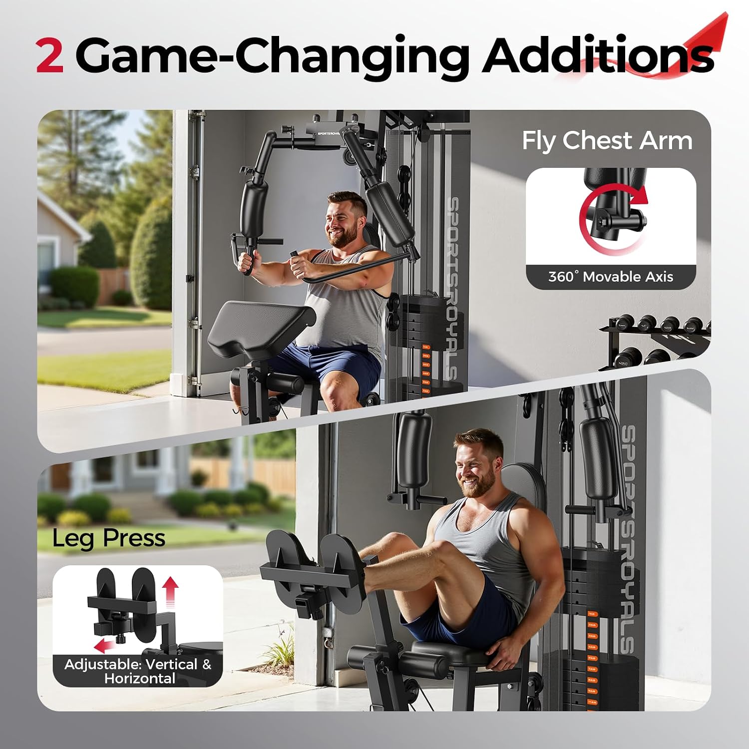 ホームジム、レッグプレス付き多機能トレーニングステーション、 - Home Gym With Leg Press のレビューと価格