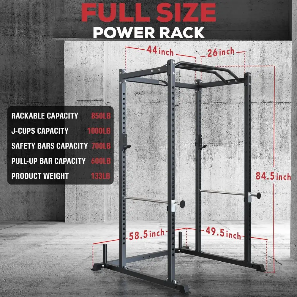 多機能スクワットラック（頑丈な安全バーとJフック付き）-オプ - Home Gym Lat Pulldown のレビューと価格